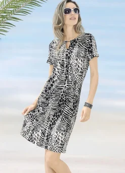 Laurina Kleid mit farbbrillantem Druckdessin