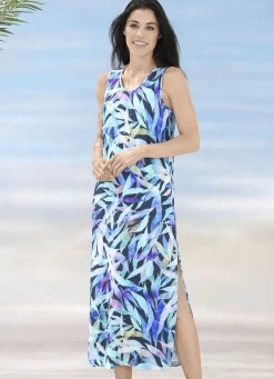 Laurina Kleid mit farbbrillantem Druckdessin, ärmellos