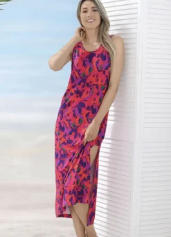 Laurina Kleid mit farbbrillantem Druckdessin, ärmellos