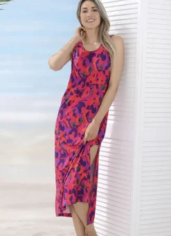 Laurina Kleid mit farbbrillantem Druckdessin, ärmellos