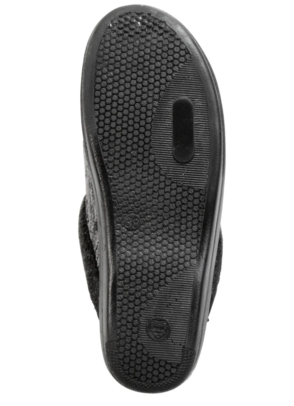 Laurina Pantoffel aus changierendem Cord-Material mit Filzbesatz