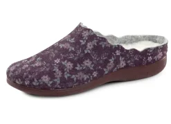 Laurina Pantoffel aus floral bedrucktem Filzmaterial