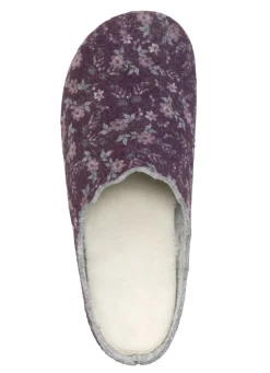 Laurina Pantoffel aus floral bedrucktem Filzmaterial