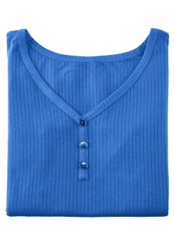 Laurina Trägershirt mit Zierknopfleiste