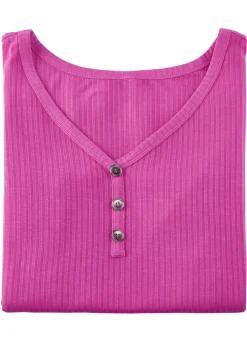 Laurina Trägershirt mit Zierknopfleiste