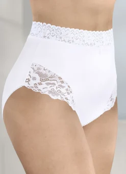 Laurina Viererpack Slips mit Elastikspitze