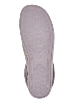 Laurina, warme Damen-Hausschuhe, mit Gummizug