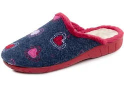 Laurina, warme Damen-Hausschuhe, mit Plüsch