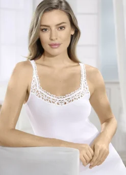 Laurina Zweierpack Hemden mit hübscher Stickereispitze