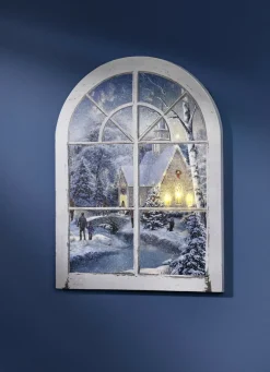 LED-Bild auf Holzrahmen