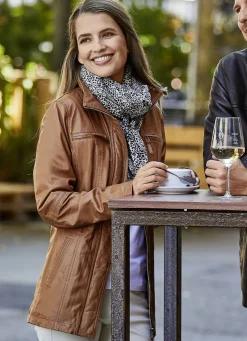 Lederjacke mit einer Innentasche