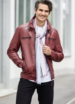 Lederkurzjacke mit zwei Innentaschen