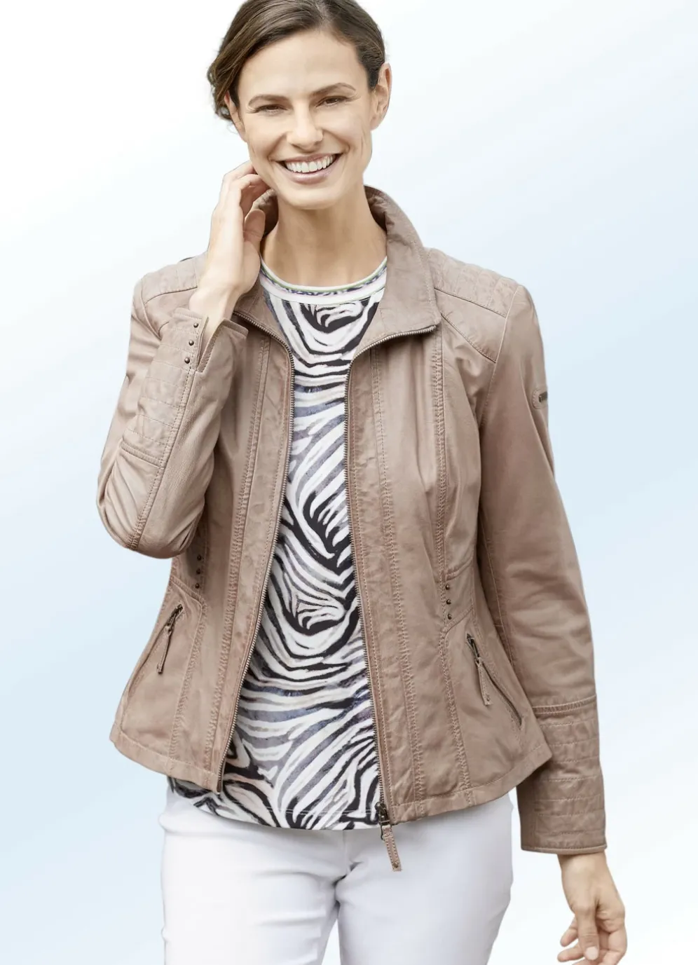 Lederkurzjacke von „Cabrini“