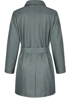 Lederkurzmantel mit Umlegekragen