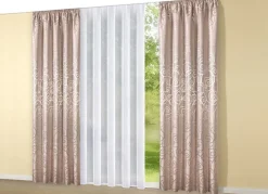 Leicht transparenter Store mit Automatikfaltenband