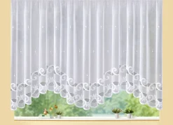 Leichter Bogen-Store mit Automatikfaltenband