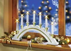 Lichterbogen aus Holz, 7-flammig