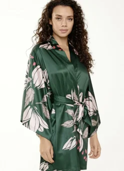 LingaDore Hausmantel in Kimonoform mit buntem Druckdessin