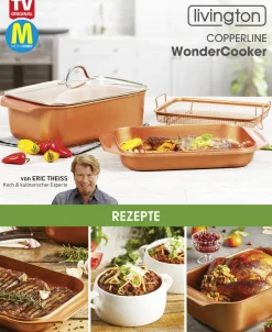 Livington Copperline WonderCooker inkl. Glasdeckel