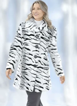 Longjacke aus kuscheligem Kunstpelz