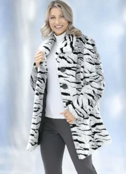 Longjacke aus kuscheligem Kunstpelz