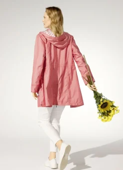 Longjacke mit abnehmbarer Kapuze