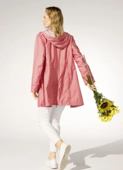 Longjacke mit abnehmbarer Kapuze