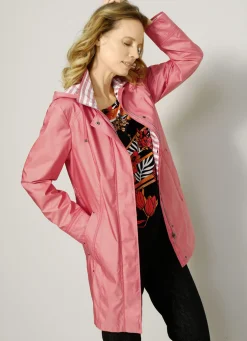 Longjacke mit abnehmbarer Kapuze