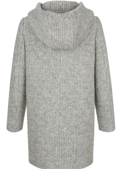 Longjacke mit fester Kapuze