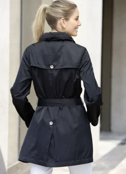 Longjacke mit Gürtel in Trench-Optik