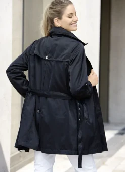 Longjacke mit Gürtel in Trench-Optik