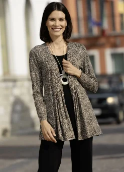 Longshirt in Jacken-Optik