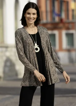 Longshirt in Jacken-Optik