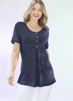 Longshirt mit dezentem Allover-Druck in 2 Farben