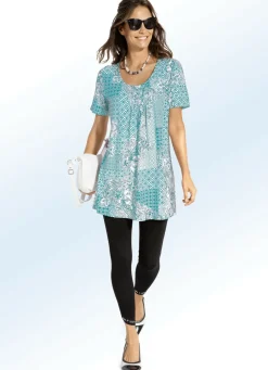 Longshirt mit Faltenlegung in 3 Farben