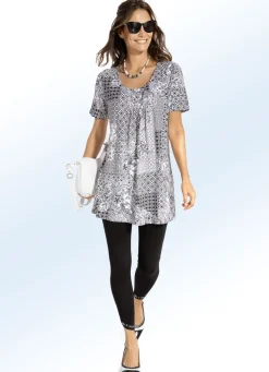 Longshirt mit Faltenlegung in 3 Farben