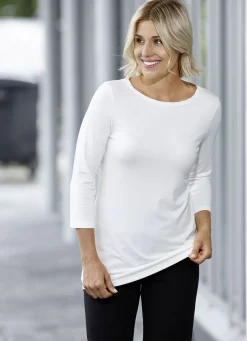 Longshirt mit 3/4-langen Ärmeln