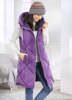 Longweste mit fester Kapuze