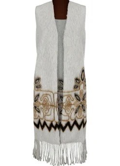 Longweste mit Fransen