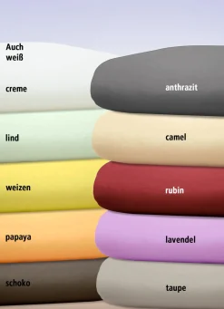 Luxuszwirn-Jersey-Spannbetttuch mit Elasthan