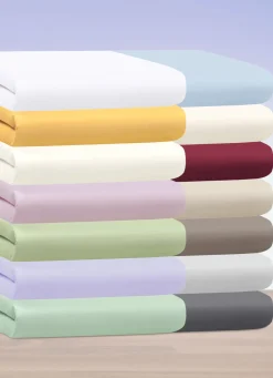 Mako-Feinjersey-Spannbetttücher und Kissenbezüge aus 100% Baumwolle