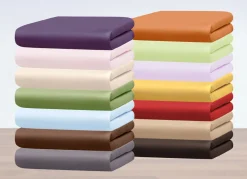 Mako-Feinjersey-Spannbetttücher und Kissenbezüge aus 100% Baumwolle