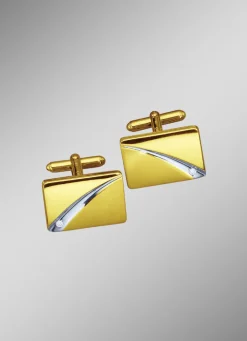 Manschettenknöpfe mit Weißgoldrille