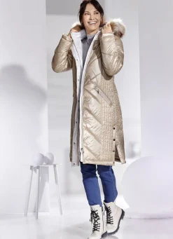 Mantel mit abnehmbarer Kapuze