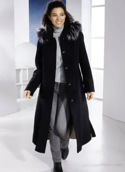 Mantel mit abnehmbarer Kapuze