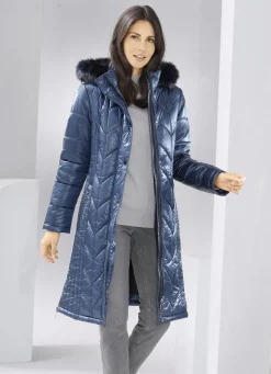 Mantel mit figurfreundlicher Längssteppung