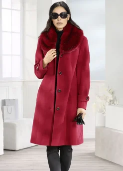 Mantel mit Taillenriegel im Rückteil