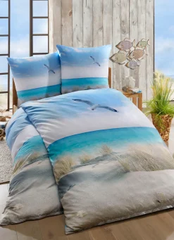 Maritime Bettwäsche-Garnitur in Microfaser-Qualität