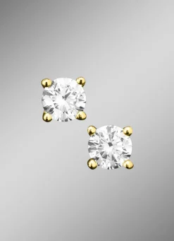 Massive Ohrstecker mit Brillant