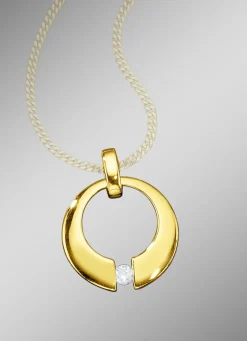 Massiver Anhänger mit Brillant